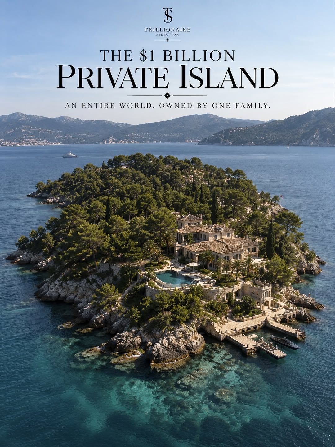 THE $1 BILLION PRIVATE ISLAND

What if your home wasn’t on the island — what if the entire island was your home?

Hidden beyond the coastline, this private Mediterranean island is designed as an entirely self-contained world
From the moment you arrive by sea, there is no hotel, no neighboring villas and no crowded beach.

Just one island. One estate. One family.

The architecture blends natural stone, Mediterranean landscaping and timeless craftsmanship into a residence that feels established rather than extravagant — while every part of the property serves one purpose: absolute privacy.

Would you rather own a $1 billion private island or a $1 billion superyacht?

$1 billion private island, luxury private island, private island estate, billionaire private island, ultra luxury real estate, Mediterranean private island, luxury island villa, private island mansion, exclusive island property, luxury waterfront estate, billionaire lifestyle, private marina, luxury island residence, secluded luxury estate, Trillionaire Selection

#PrivateIsland #LuxuryRealEstate #trillionaire_selection #PrivateEstate #BillionaireLifestyle