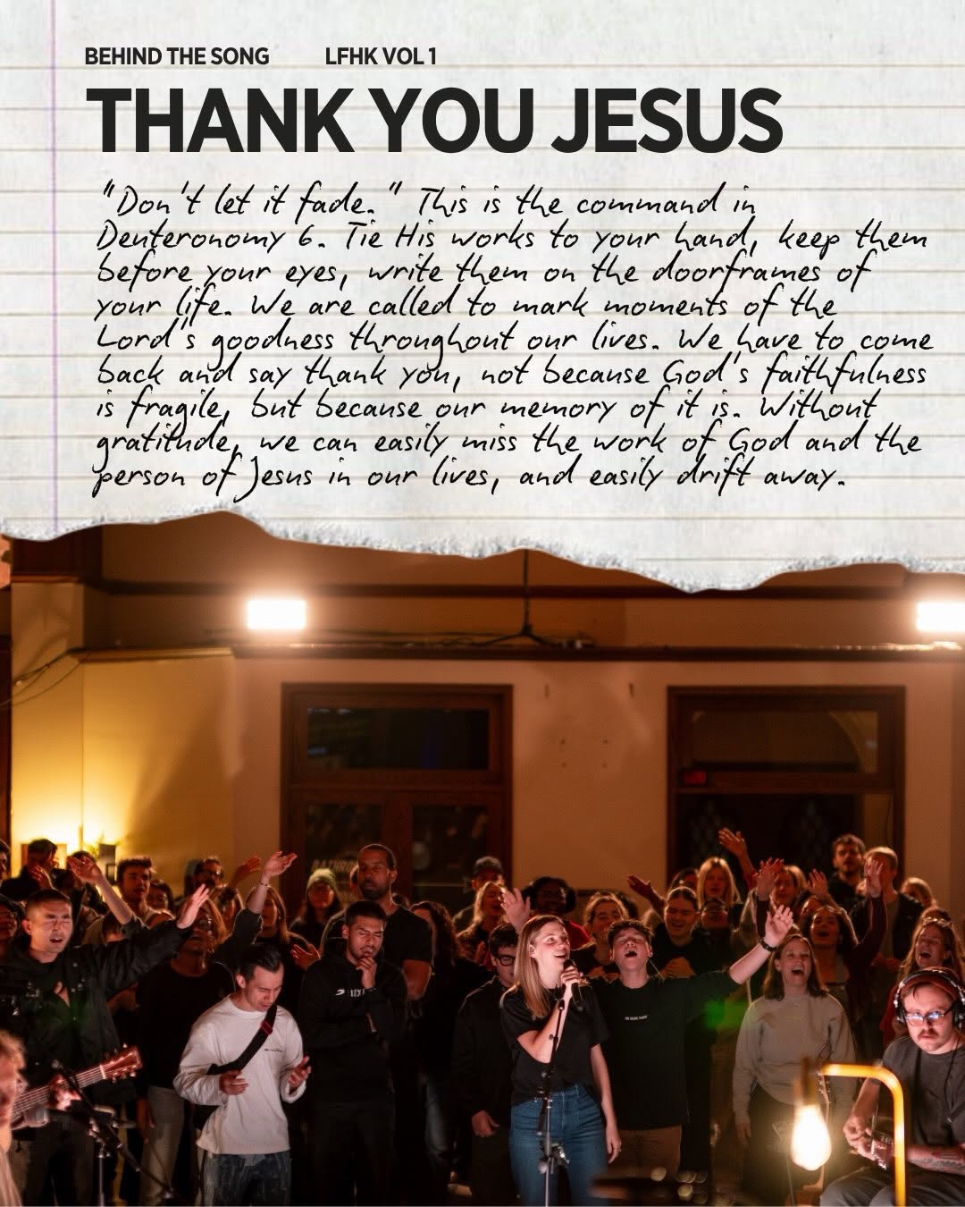 “Thank You Jesus. Look at what the Lord did. Hallelujah. We will never forget.”

Write it down. Say it out loud. Turn back like the leper did. Be the one that comes back to say thank you.